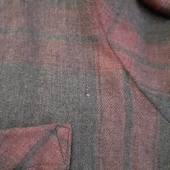 Anthropologie Cloth & Stone Women's Size S Gray Plaid Long Sleeve Shirt Dress - Picture 14 of 14